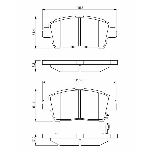 Bosch 0986495242 Brake Pads Set