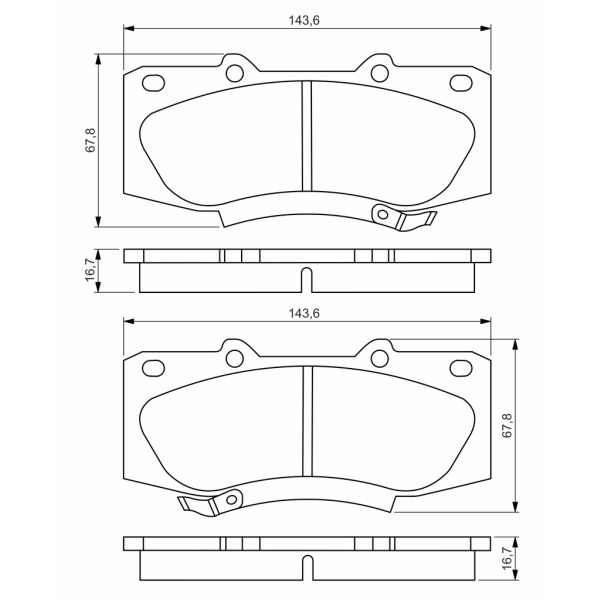 Bosch 0986495352 Brake Pads Set