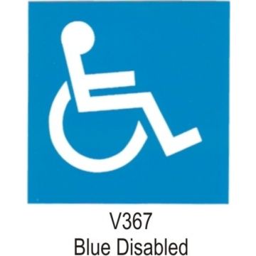Castle V367 Blue Disabled Sticker