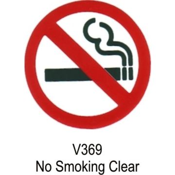 Castle V369 No Smoking Clear Sticker