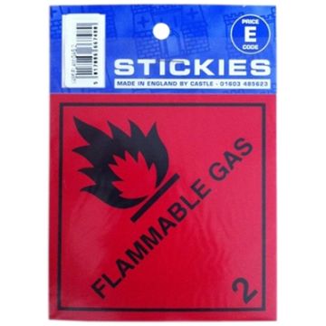 Castle V485 Flammable Gas 2 Diamond Sticker