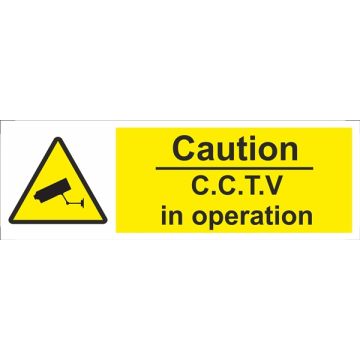 Castle SS026SA Caution Cctv Operation Sa 300x100mm