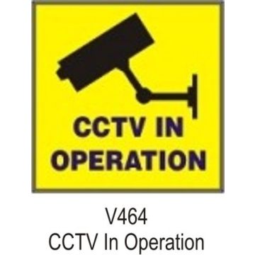Castle V464 Cctv In Operation Sticker