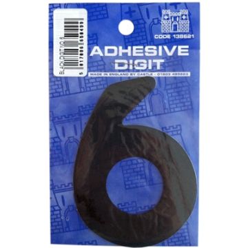 Castle DPX126 6 - 3in Adhesive Black Pack Of 12
