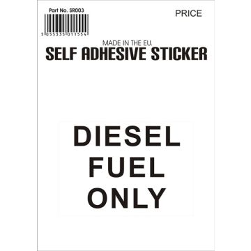 Castle V95 Diesel Fuel Black Sticker
