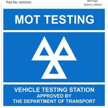Castle SS002SA Mot Sign Vinyl 625mm X600mm