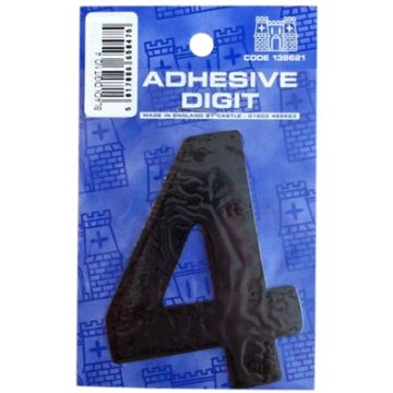 Castle DPX124 4 - 3in Adhesive Black Pack Of 12