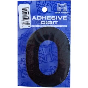 Castle DPX12O O - 3in Adhesive Black Pack Of 12