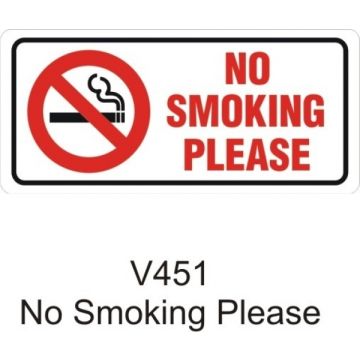 Castle V451 No Smoking Please Sticker