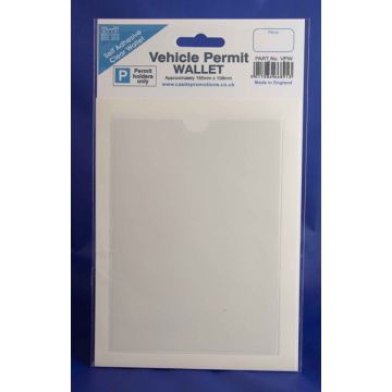 Castle VPW Vehicle Permit Wallet Clear Self Adhesive