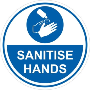 Castle V633 SANITISE HANDS STICKER