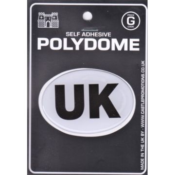 Castle PD54 UK OVAL POLYDOME STICKER