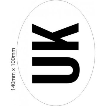 Castle V637 LARGE UK OVAL STICKER