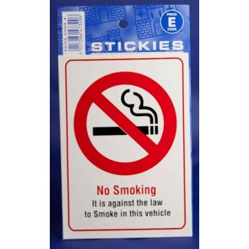 Castle V450 No Smoking Vehicle Sticker