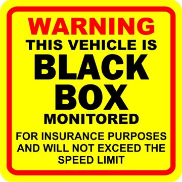 Castle V596 Black Box Monitored Sticker