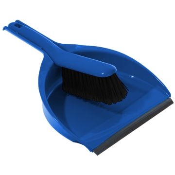 Cleenol 191222/B Dustpan & Stiff Brush Set Blue
