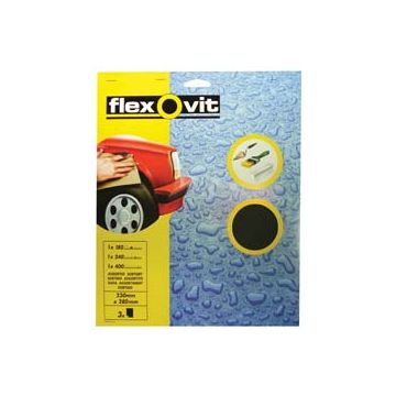 Flexovit 63642526491 Wet And Dry Paper Assorted X3