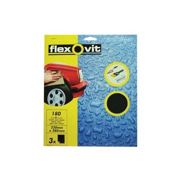 Flexovit 63642526301 Wet And Dry Paper Coarse 180 X3