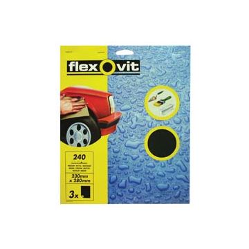 Flexovit 63642526302 Wet And Dry Paper Medium 240 X3