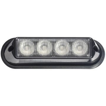 Maypole MP4113B 12/24v Amber Led Strobe W Shroud 4x3w