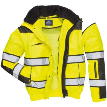 Portwest C466YBRM 954 Yellow Hivis Bomber Jacket Med