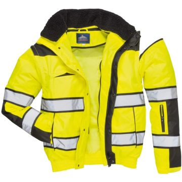 Portwest C466YBRXL 978 Yellow Hivis Bomber Jacket Xl