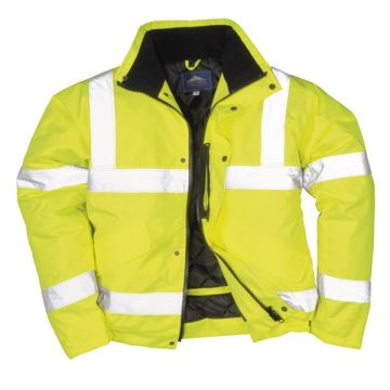 Portwest S463YERM 695 Yellow Hivis Bomber Jacket Med