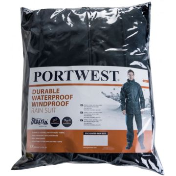 Portwest L450NARM 961 Navy Sealtex 2 Piece Rainsuit Med