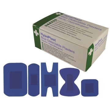 Safety First Aid D7010 Hypaplast Assorted Blue Plaster X100