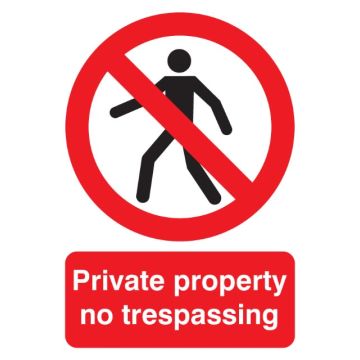 Signs & Labels FPH05551R 210 X 148mm Private Property Sign