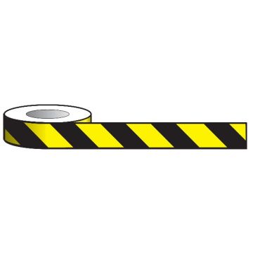 Signs & Labels FBW21A Black & Yellow Aisle Marking Tape