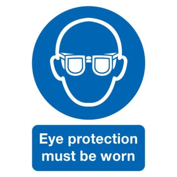 Signs & Labels FMA01250R 297 X 210mm Eye Protction To Be Worn