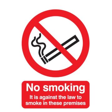Signs & Labels FPH05050R 297 X 210mm No Smoking Sign