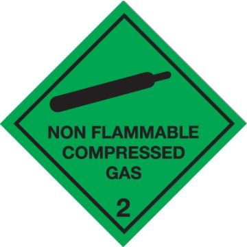 Signs & Labels FC45A/S Non Flammable Comp Gas Hazard Symbol