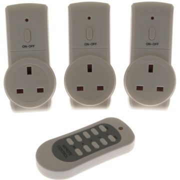 Status SREMSOC3PK3 170 Remote Control Sockets White