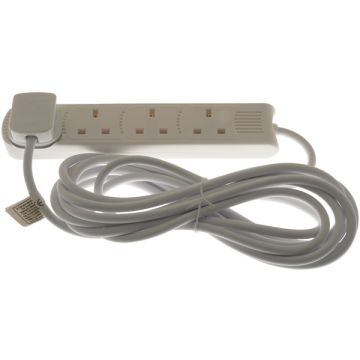 Status 4WS5M20 192 5m 4 Way White Extension Socket
