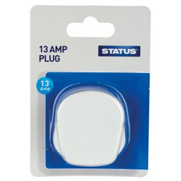 Status 13AWPB112 867 12 Pack Of 13 Amp White Plugs
