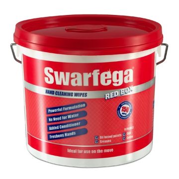 Swarfega SRB150W Red Box Heavy Duty Hand Wipes X150