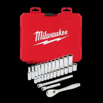 Milwaukee 4932464943 1/4dr Metric Socket 5 - 15mm 28pc