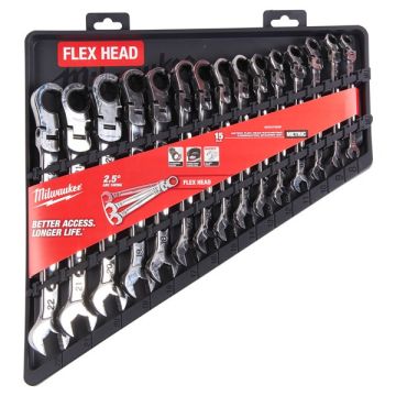 Milwaukee 4932478558 Matbite Flex Spanner Set 8-22mm 15p