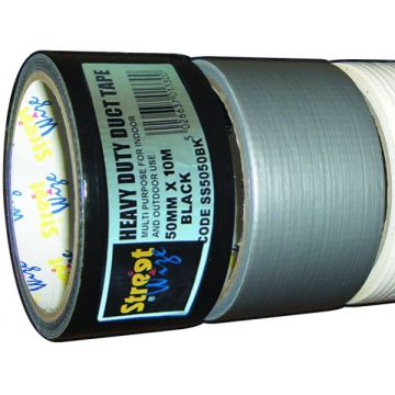 Streetwize Black Duct Tape 50Mm X 10 Metre St/C1Bk