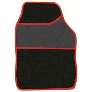 Streetwize SWBCMR 4pce Black Velour-Red Bind
