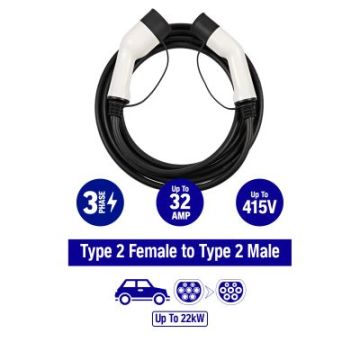 NAPA NEC101 Type 2 Fast Charging Cable 3 Phase 22kW 32A