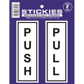 Castle V653 Push Pull Door Stickers