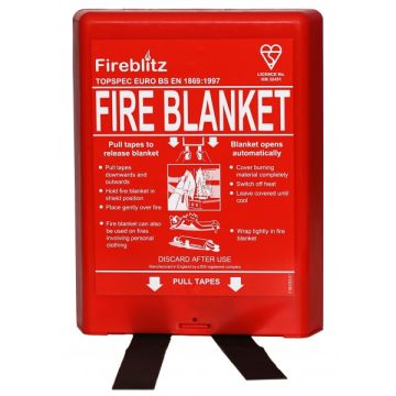 Fireblitz 1.2 X 1.2M Fire Blanket In Hard Case Pafps596-02
