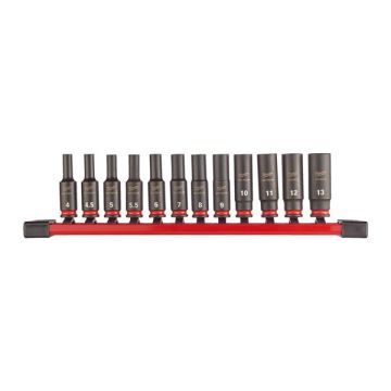 Milwaukee 4932480453 1/4 Impact Socket Set-12pc New