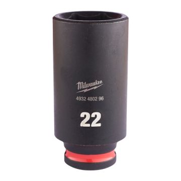 Milwaukee 4932480296 22mm 3/8 Impact Socket Deep-1pc Ne
