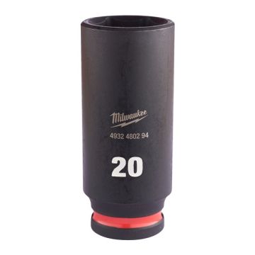 Milwaukee 4932480294 20mm 3/8 Impact Socket Deep-1pc Ne