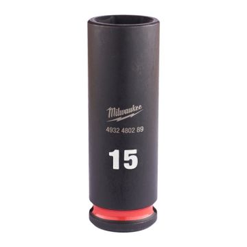 Milwaukee 4932480289 15mm 3/8 Impact Socket Deep-1pc Ne