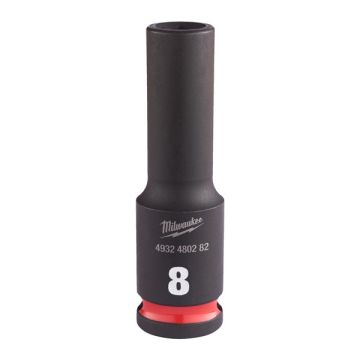 Milwaukee 4932480282 8mm 3/8 Impact Socket Deep-1pc New